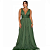 Vestido verde Oliva com brilho para formatura madrinhas - Imagem 1