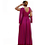 Vestido Madrinha Manga Capa em Lurex com Fenda - Imagem 4