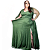 Vestido Plus Size Longo Manga Capa Fenda Lurex Madrinhas - Imagem 3