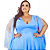 Vestido Plus Size Longo Manga Capa Fenda Lurex Madrinhas - Imagem 2