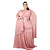 Vestido Plus Size Festa Longo com Manga Capa em Tule Ilusion - Imagem 3