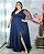 Vestidos Plus Size para Festa Longo Manga Capa em Lurex - Imagem 14