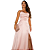 Vestido longo zibeline tomara que caia drapeado com fenda - Imagem 3