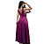 Vestido Fúcsia Longo Festa Acetinado com Fenda Lateral - Imagem 3