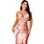 Vestido Slip Dress Rose Longo com Alça de Strass - Imagem 3