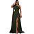 Vestidos Verde Oliva Madrinhas Nula Manga Capa com Flor - Imagem 1