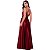 Vestido Marsala Longo Madrinha Acetinado com Alcinha - Imagem 2