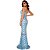 Vestido madrinha azul serenity sereia paetê - Imagem 2