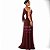 Vestido nula manga Marsala vestido Madrinha - Imagem 2