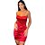 vestido vermelho curto vestido de festa curto e elegante - Imagem 1