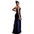 vestido azul marinho tubinho vestido sereia marinho - Imagem 2