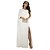 Vestido Longo Feminino com Fenda Lateral Nula Manga Capa - Imagem 5