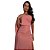 Vestido Longo Feminino com Fenda Lateral Nula Manga Capa - Imagem 7