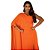Vestido Longo Feminino com Fenda Lateral Nula Manga Capa - Imagem 3