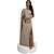 Vestido Longo Feminino com Fenda Lateral Nula Manga Capa - Imagem 6