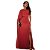 Vestido Longo Feminino com Fenda Lateral Nula Manga Capa - Imagem 4