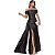 Vestido Preto Longo Slip Dress Vestido Sereia Ombro a Ombro - Imagem 1