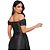 Vestido Preto Longo Slip Dress Vestido Sereia Ombro a Ombro - Imagem 3