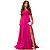 Vestido Rosa Profundo Longo Madrinha e Vestido Rosa Convidada - Imagem 1