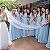 Vestido Festa Azul Serenity longo Vestido Madrinha Multiformas - Imagem 1