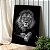Quadro Decorativo Canvas Leão Preto E Branco Vertical - Imagem 5