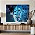 Quadro Decorativo Canvas Animal Selvagem Arte Cósmica Leão Azul Horizontal - Imagem 5