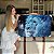 Quadro Decorativo Canvas Animal Selvagem Arte Cósmica Leão Azul Horizontal - Imagem 7