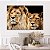 Quadro Decorativo Canvas Animais Selvagens Casal Leão e Leoa Imponentes Horizontal - Imagem 5