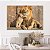 Quadro Decorativo Canvas Animais Selvagens Amor de Leão Pai e Filho Horizontal - Imagem 4
