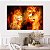 Quadro Decorativo Canvas Arte Abstrata de Leão e Leoa em Chamas Horizontal - Imagem 5