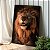 Quadro Decorativo Canvas Animais Selvagens Leão Feroz Colorido Vertical - Imagem 4
