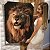 Quadro Decorativo Canvas Animais Selvagens Leão Feroz Colorido Vertical - Imagem 6
