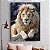 Quadro Decorativo Canvas Animal Selvagem Leão Sentado Vertical - Imagem 2