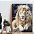 Quadro Decorativo Canvas Animal Selvagem Leão Sentado Vertical - Imagem 1