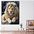 Quadro Decorativo Canvas Animal Selvagem Leão Sentado Vertical - Imagem 3