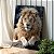 Quadro Decorativo Canvas Animal Selvagem Leão Sentado Vertical - Imagem 3