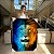 Quadro Decorativo Canvas Animal Selvagem Face Leão Colorido Amarelo e Azul Vertical - Imagem 7