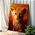 Quadro Decorativo Canvas Animal Selvagem Leão Filhote ao Entardecer Vertical - Imagem 4
