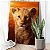 Quadro Decorativo Canvas Animal Selvagem Leão Filhote ao Entardecer Vertical - Imagem 1