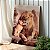 Quadro Decorativo Canvas Animais Selvagens Amor de Leão Pai e Filho Vertical - Imagem 2