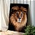 Quadro Decorativo Canvas Animal Selvagem Leão Colorido Imponente Vertical - Imagem 3