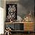 Quadro Decorativo Canvas Animal Selvagem Tigre Preto e Branco Fundo Preto Vertical - Imagem 3