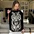 Quadro Decorativo Canvas Animal Selvagem Tigre Preto e Branco Fundo Preto Vertical - Imagem 5