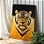 Quadro Decorativo Canvas Animal Selvagem Arte Abstrata Tigre Dourado Vertical - Imagem 3