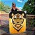 Quadro Decorativo Canvas Animal Selvagem Arte Abstrata Tigre Dourado Vertical - Imagem 1