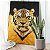Quadro Decorativo Canvas Animal Selvagem Arte Abstrata Tigre Dourado Vertical - Imagem 4