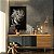 Quadro Decorativo Canvas Onça Preto e Branco Olhos Azuis SUCESSO Letra Branca Vertical - Imagem 3
