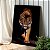 Quadro Decorativo Canvas Animal Selvagem Tigre Caminhando Fundo Preto Vertical - Imagem 3