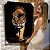 Quadro Decorativo Canvas Animal Selvagem Tigre Caminhando Fundo Preto Vertical - Imagem 6