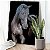 Quadro Decorativo Canvas Animal Cavalo Morrom Crina Preta Fundo Preto Vertical - Imagem 3